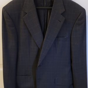 Dark grey with light brown plaid Brioni suit